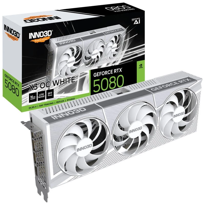 INNO3D GeForce RTX 5080 X3 OC White 16GB GDDR7 grafická karta