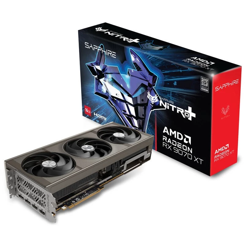 Sapphire grafická karta Radeon RX 9070 XT, 16 GB GDDR6, PCIe 5.0, 256-bit, 330W TDP