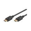 Kábel DisplayPort konektor samec > DisplayPort konektor samec, 8K / 144Hz (čierna, 2 metre, 54 Gbit/s, DisplayPort 2.0 / 2.1)