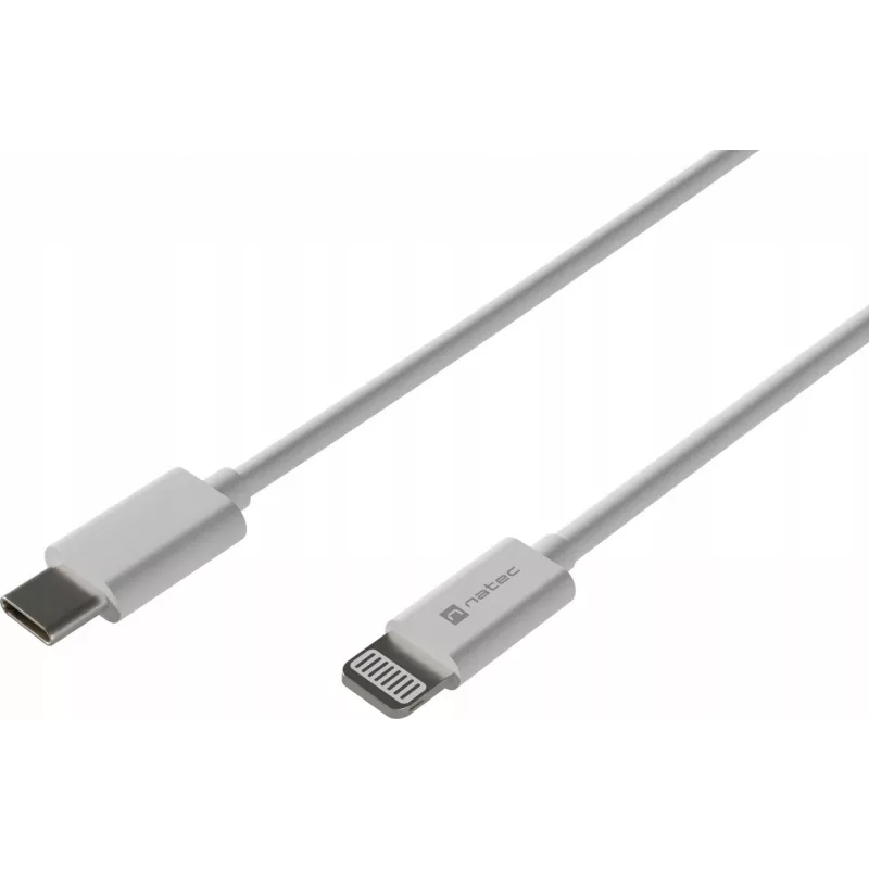 Kábel USB Natec USB-C Lightning 1 m biely (NKA-2150)