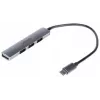 USB-C hub Unitek H1208B — 1x USB-A 5 Gbit/s, 3x USB-A 2.0, USB-C host, hliníkové puzdro, 0,20 m kábel