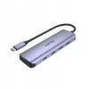 UNITEK uHUB Q4 USB hub Type-C 5000 Mbit/s sivý