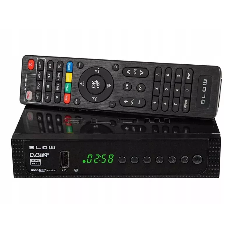 77-039# Dekodér Tuner Dvb-t2 Blow 8000fhd Premium