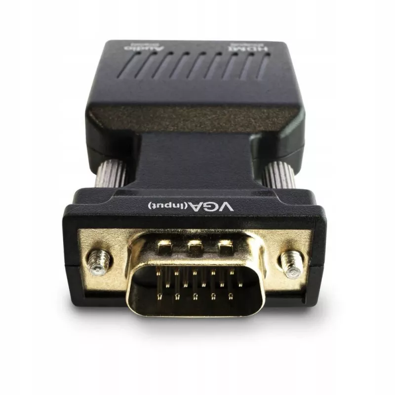 SAVIO CL-145 konvertor VGA na HDMI, audio, Full HD, čierna