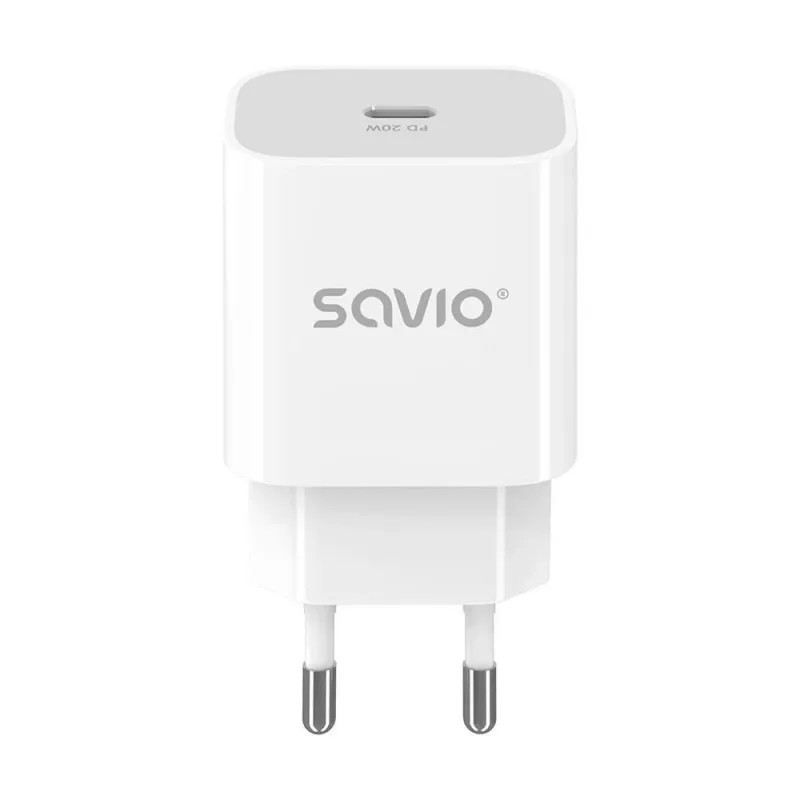 Nástenná nabíjačka 20W LA-09 USB-C QC, PD 3.0 Savio SAVLA-09