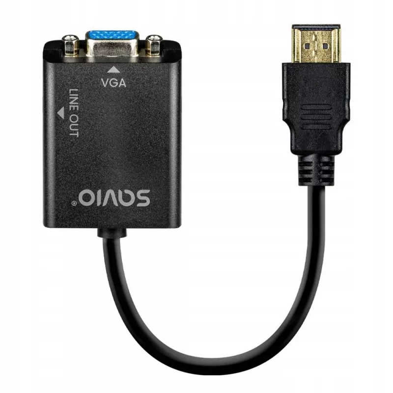 Adaptér HDMI-VGA s audiom AK-76 Savio SAVAK-76