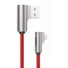 USB na Lightning kábel Aukey CB-AL01 červený – nylonový oplet, Lightning konektor pre zariadenia Apple