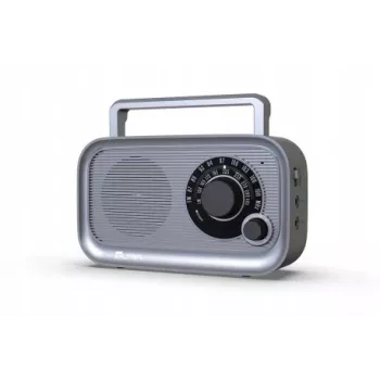 Prenosné Eltra HANIA sivé FM/AM rádio, kompaktný dizajn, na batérie