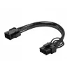 Savio AK-49 napájací kábel PCIe 6-pin na 8-pin (6+2), 0,15 m, čierny