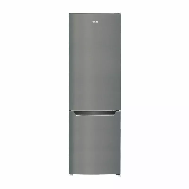 Chladnička s mrazničkou AMICA FK2525.4UNTX(E) voľne stojaca 250L, strieborná, mraznička dole, R600a