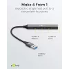 Goobay USB hub 74456 Type-A 5000 Mbit/s svetlosivý