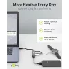 Goobay USB hub 74456 Type-A 5000 Mbit/s svetlosivý