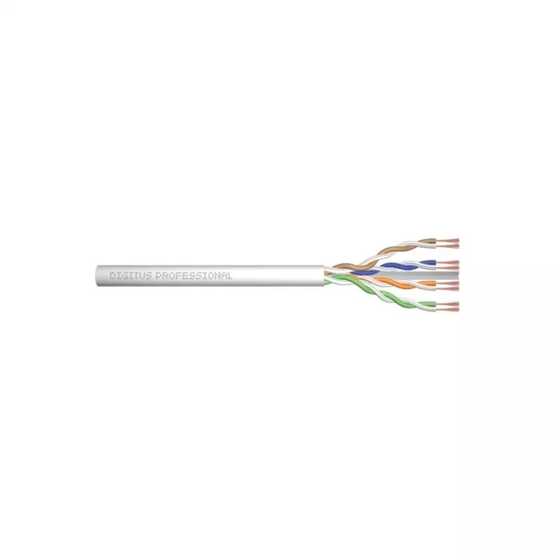 Sieťový kábel Digitus CAT 6 U/UTP krútený patch kábel, nezakončený 100 m, sivý