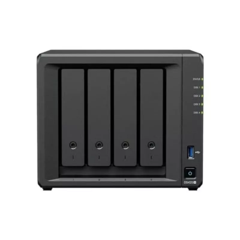 NAS storage server SYNOLOGY DS425+ — 4-Bay, Intel Celeron J4125 2,0–2,7 GHz, 2 GB DDR4, 0 TB, 2,5GbE, 2 M.2 sloty