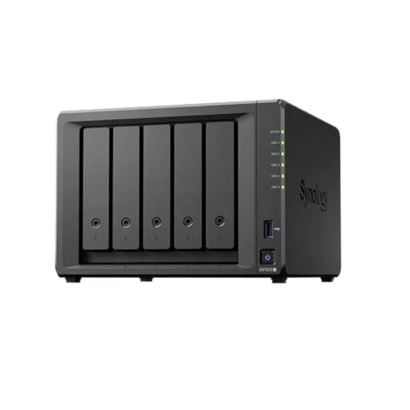 Synology DiskStation DS1525+ NAS/Storage Server Ryzen Embedded V1500B 8 GB DDR4 0 TB čierna