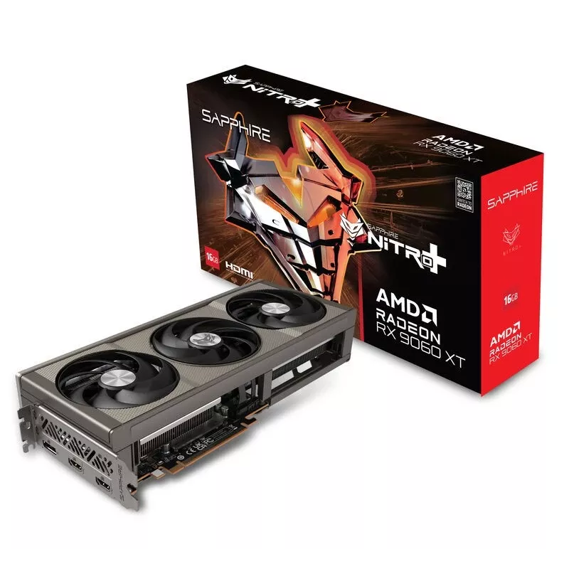 Grafická karta Sapphire NITRO+ Radeon RX 9060 XT — 16 GB GDDR6, 128-Bit, PCIe x16 5.0
