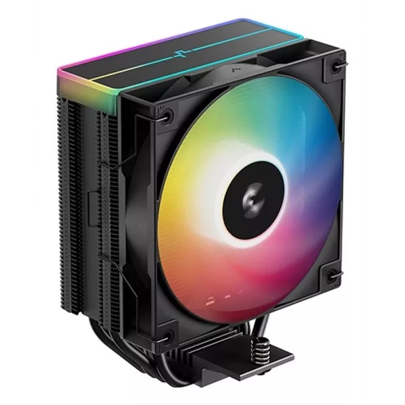 Ventilátor DeepCool AG400 BK ARGB V2 120 mm čierny — 120 mm ventilátor chladiča CPU s hydraulickým ložiskom, podpora viacerých socketov