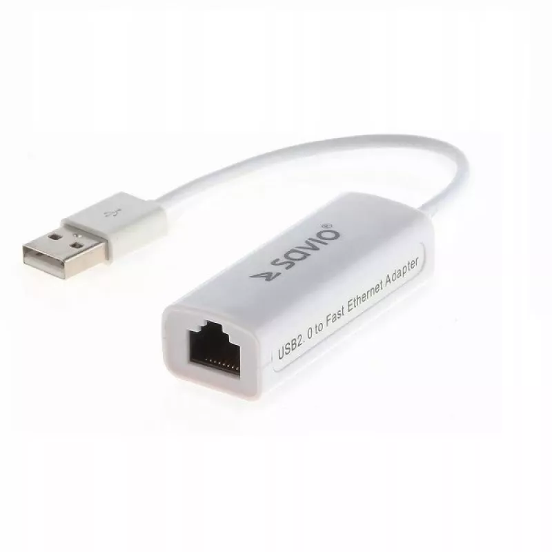 Savio CL-24 - sieťový adaptér - USB 2.0 - 10/100 Ethernet X 1