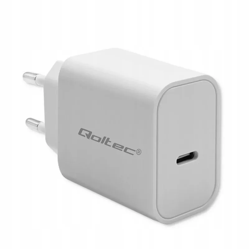 QOLTEC Super Quick PD nabíjačka 20W USB-C (5V/12V) – prenosná rýchlonabíjačka