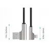 CB-AL01 čierny OEM nylonový kábel USB Lightning 2m 90-stupňové konektory C