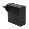 Qoltec GaN POWER PRO nabíjačka | 2xUSB-C | 2xUSB | 130W | 5-20V | 1.5-5A | XP | čierna