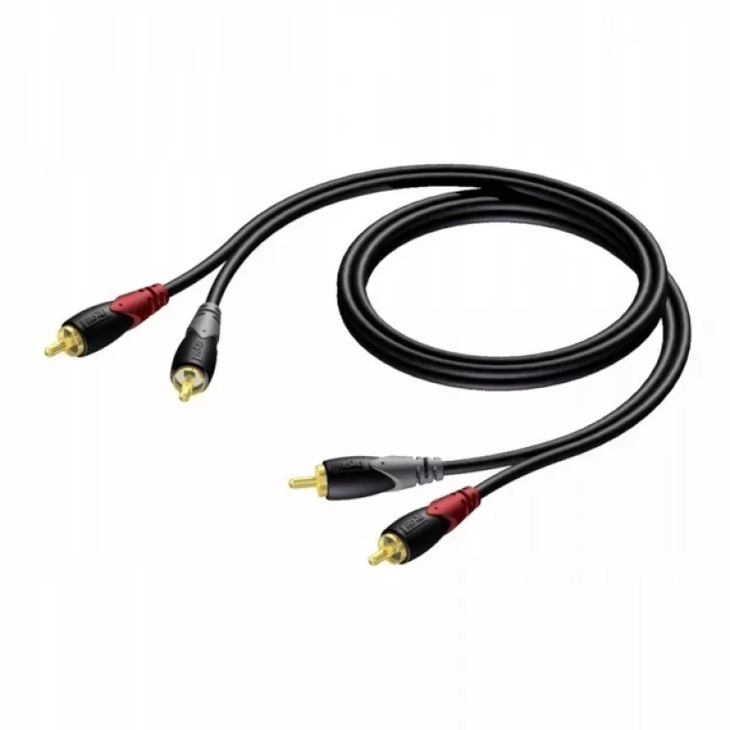 Audio kábel Procab 1KPCL084 — 2x Cinch samec na 2x Cinch samec, 3 m