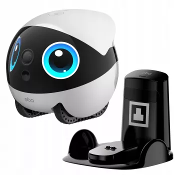 Robot Wi‑Fi Enabot EBO Air2 Plus — 5000 mAh batéria, 111 mm výška, spoločník pre domáce zvieratá v interiéri a monitorovací robot