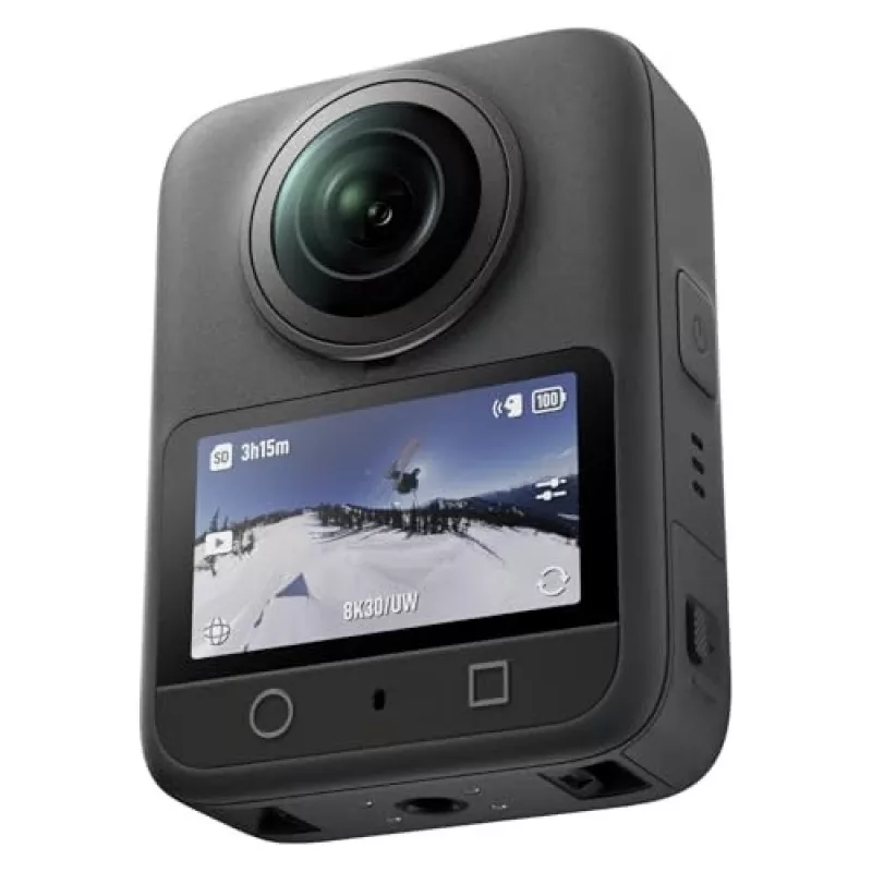 Akčná kamera DJI Osmo 360 Standard Combo – 8K Ultra HD, 120 MP CMOS, 240 fps, elektronická stabilizácia, 2 inch displej, MicroSD, 183 g, čierna