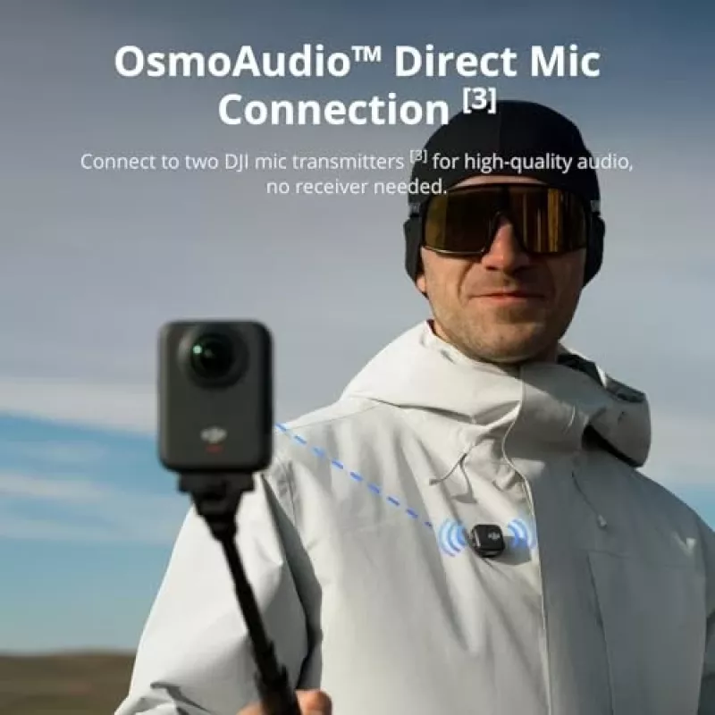 DJI Osmo 360 Adventure Combo CP.OS.00000442 akčná kamera 8K 360°, 120 MP, CMOS 1/1,1 palca, displej 2 palce, 128 GB, Wi-Fi, IP68