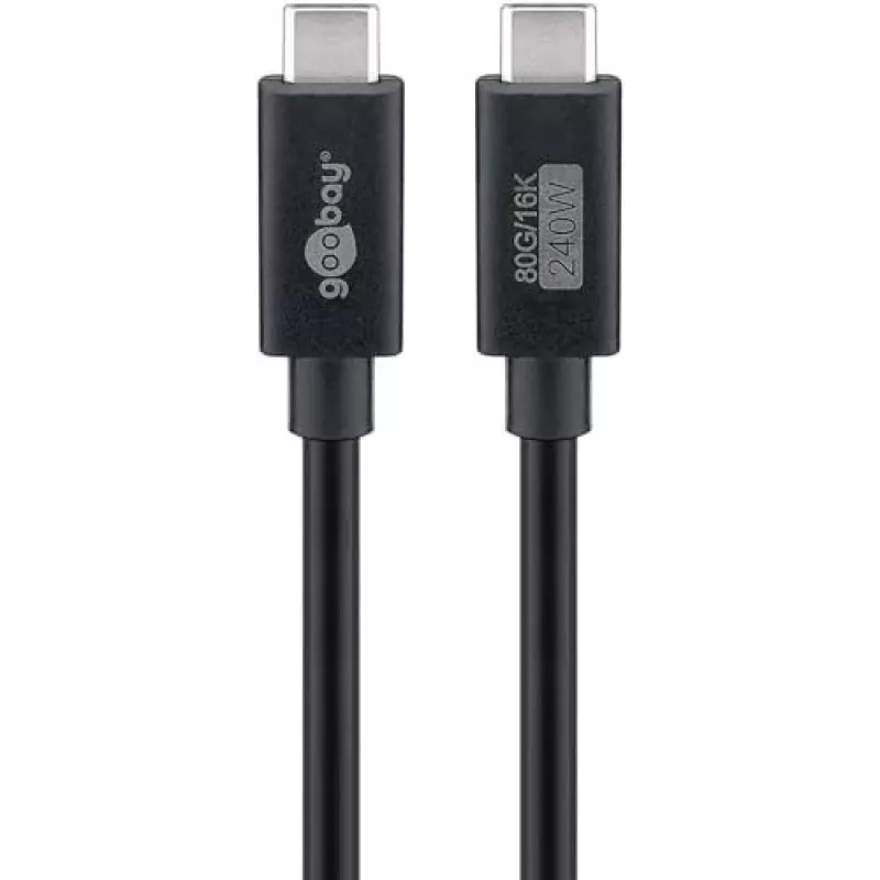 USB-C kábel WENTRONIC USB4 Gen4 1.2m — podporuje 16k@60Hz a 4K@120Hz