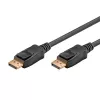 Essential kábel DisplayPort konektor samec > DisplayPort konektor samec, 8K / 120Hz (čierna, 2 metre, 40 Gbit/s, DisplayPort 2.0 / 2.1)