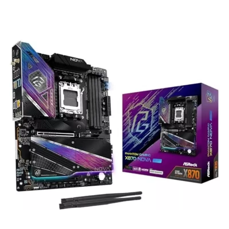 Základná doska ASRock X870 NOVA WIFI – AMD X870, socket AM5, ATX, 4× DIMM DDR5, 256 GB, Wi-Fi 7, 2,5 GbE