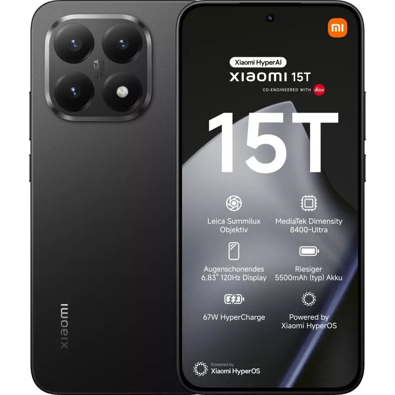 Smartphone Xiaomi 15T 6,83 palca 12 GB 512 GB čierna