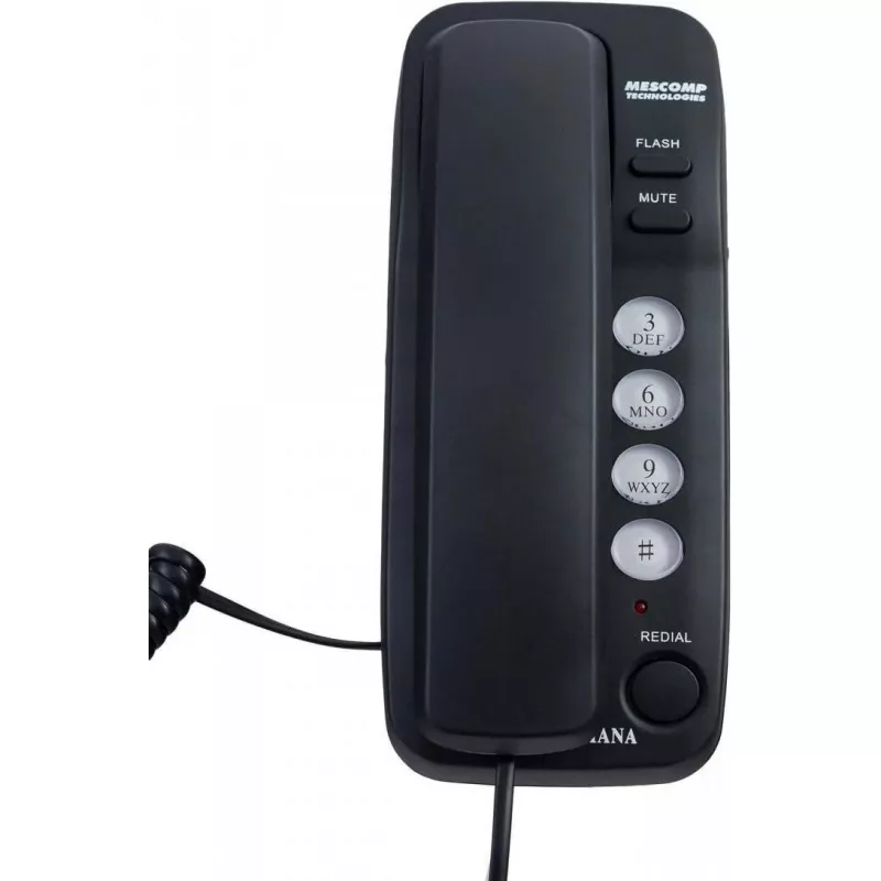 Mescomp Technologies Pevný telefón Mesmed Mescomp MT 518 Diana čierny, telefón, čierny