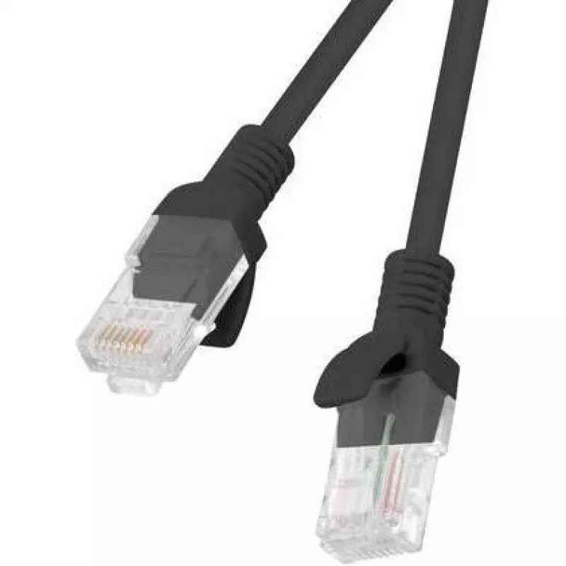 Patch kábel LANBERG PCU5-20CC-0150-BK RJ45 Cat.5e 1,5 m čierny balenie 10 ks