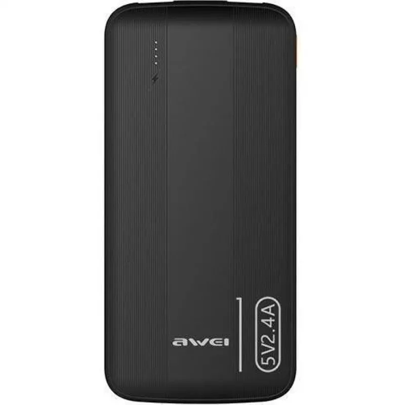 Awei PowerBank P20K 10000mAh čierna/čierna (10000mAh), powerbank, čierna