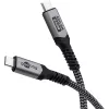 Goobay USB-C kábel s opleteným plášťom, USB4, 240 W, 40 Gbit/s, Power Delivery, 1,5 m (1,50 m, USB 4.0, 240 W), USB kábel
