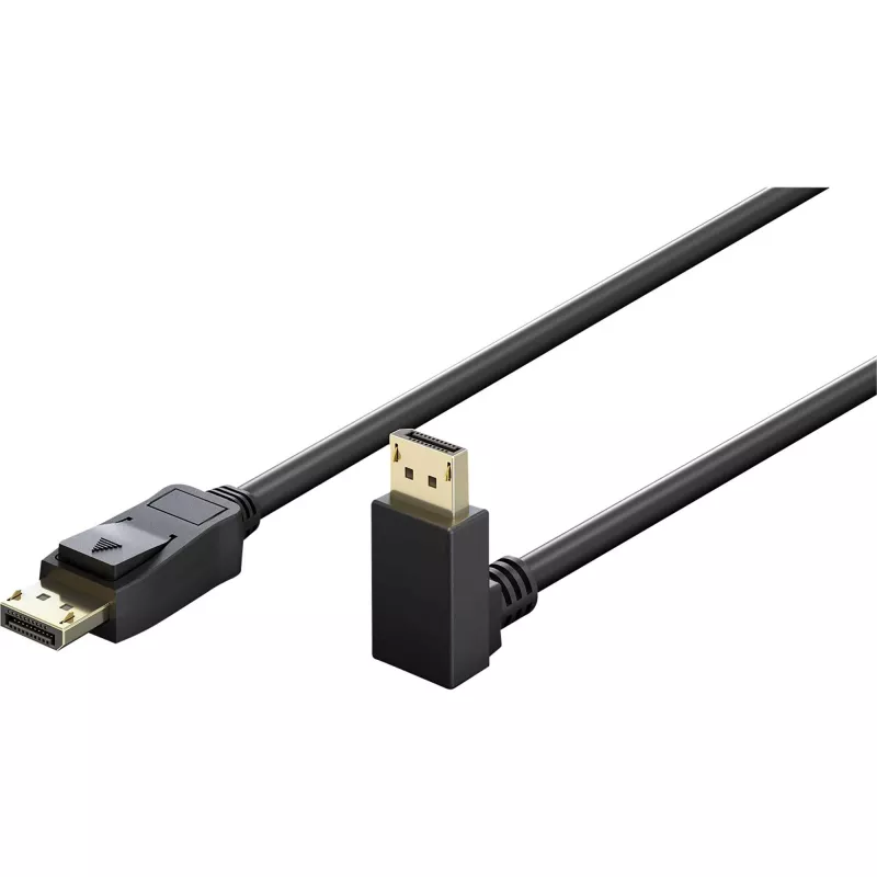 Goobay kábel DisplayPort zalomený o 90°, DisplayPort 2.0/2.1, 54 Gbit/s, 8K 144 Hz, 2 m