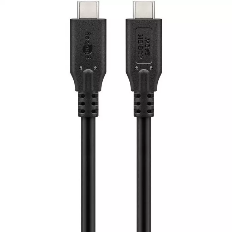 Goobay USB kábel C, USB4, 240 W, 40 Gbit/s, Power Delivery, 0,5 m (0,50 m, USB 4.0, 240 W), USB kábel