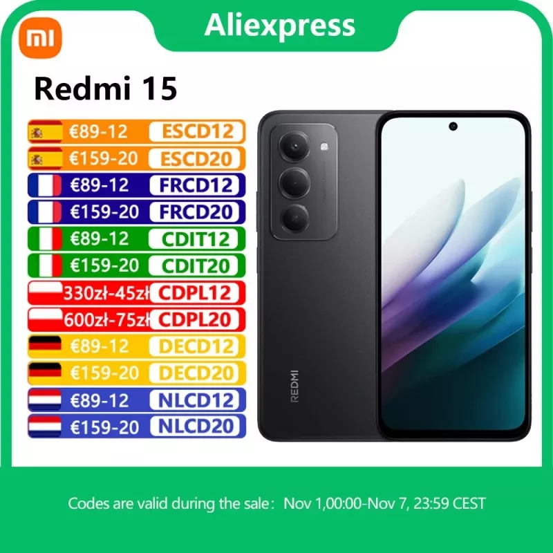 Xiaomi Redmi 15 4G (256GB, Viola Sabbioso, 6.90, Dual SIM Hybrid, 4G), Smartphone, fialová