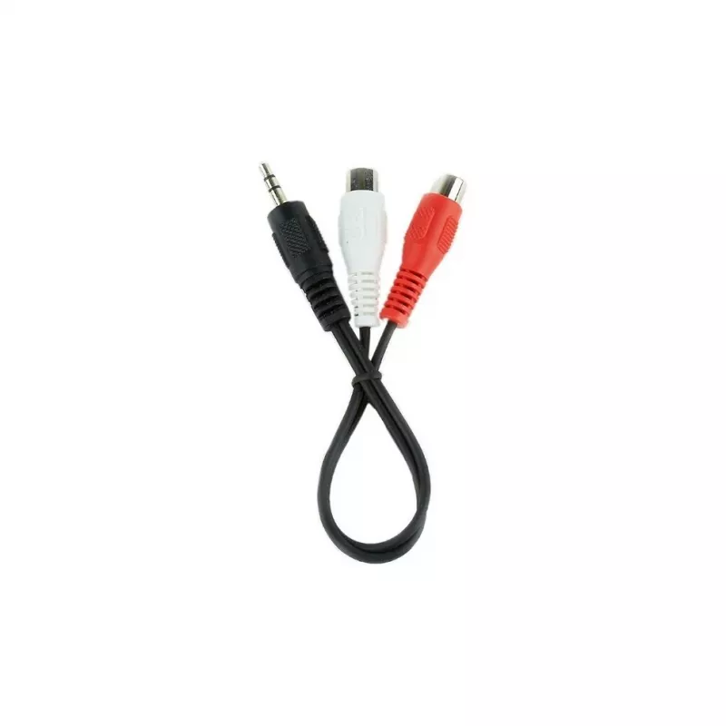 Audio jack (3,5 mm) na 2 RCA kábel GEMBIRD CCA-406 20 cm čierny