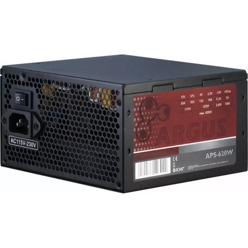 Napájací zdroj Inter-Tech Argus APS 620 W 20+4 Pin ATX ATX čierny
