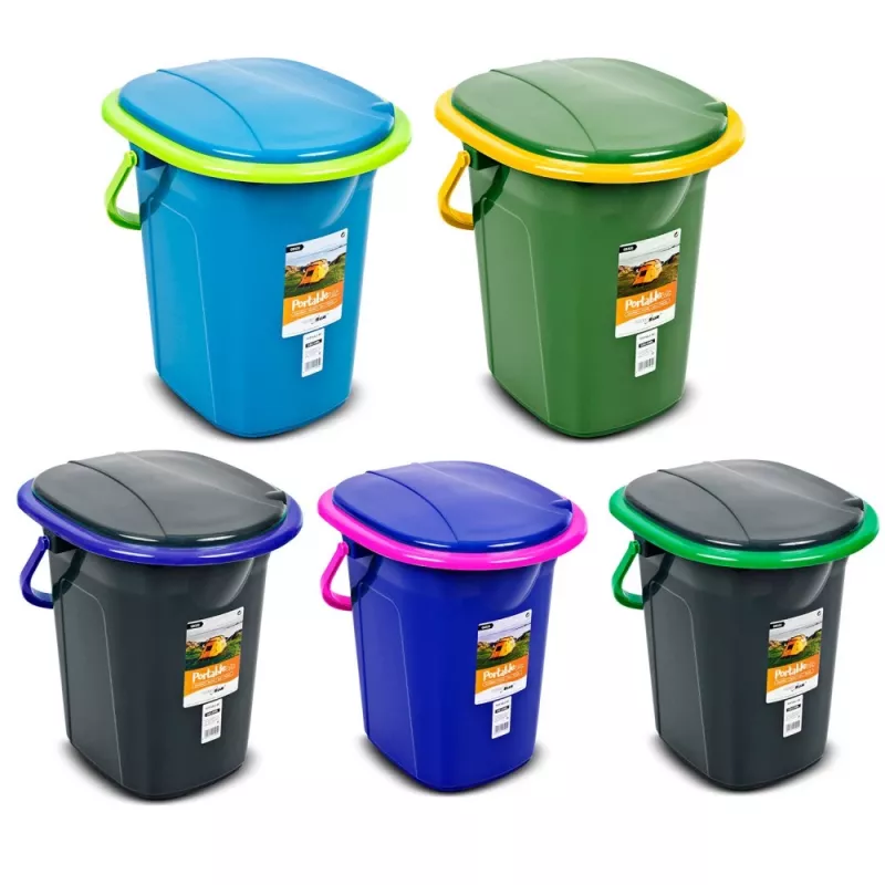 GreenBlue GB320BG prenosná kempingová toaleta typu vedro, čierna/zelená