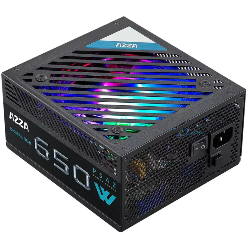Azza PSAZ-650W(ARGB) napájací zdroj 20+4 pin ATX ATX čierny