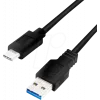 Logilink - USB kábel - USB Type A (W) na USB-C (M) - USB 3.2 Gen 1 - 3 A - 1 m - čierny (CU0168)