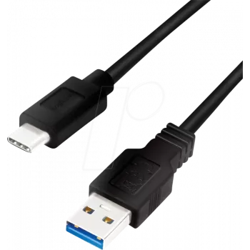 Logilink - USB kábel - USB Type A (W) na USB-C (M) - USB 3.2 Gen 1 - 3 A - 1 m - čierna (CU0168)