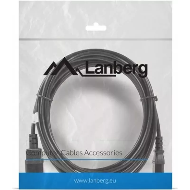 Lanberg C13-C14 VDE, 5 m kábel rozbočovač napájania (ca-c13e-11cc-0050-bk)