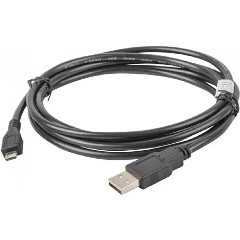 Kábel USB 2.0 LANBERG CA-USBM-10CC-0018-BK, Micro-USB B na USB A, 1,8 m, čierny