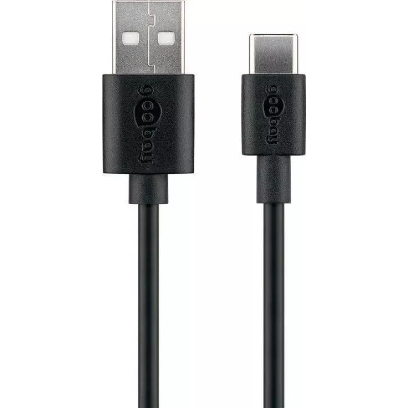Goobay | USB-C nabíjací a synchronizačný kábel (USB-A > USB-C) | 59124 | USB-C konektor samec | USB 2.0 konektor samec (Type-A)