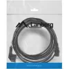 Napájací kábel LANBERG CA-C13C-11CC-0050-BK – 5 m, C13 konektor samica na CEE7/7, zahnutý C13